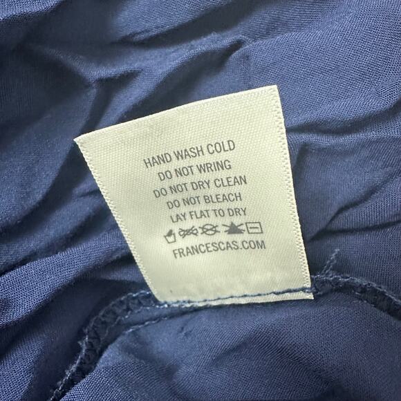 Francesca's Collections Mi Ami Womens Bell Sleeve Chiffon Shift Navy Dress Small - Picture 10 of 10